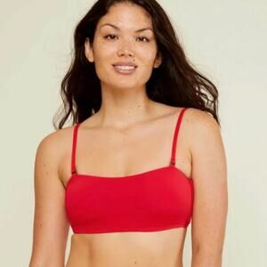 NWT Andie Swim The Rio Bikini Top Removable Straps Red Size XS